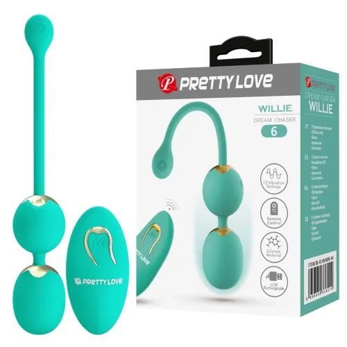 Vibracijske kroglice Pretty Love Willie, zelen