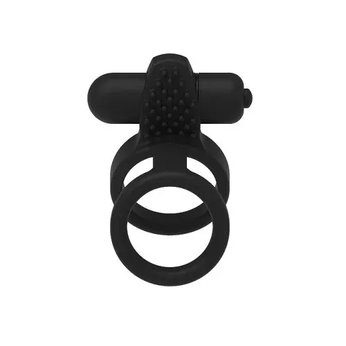 Vibracijski erekcijski obroček LovingJoy Joyrings Support, črn