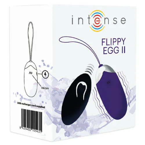 Vibracijski jajček Intense Flippy II, brezžični upravljalnik, USB-polnjenje, vijoličen