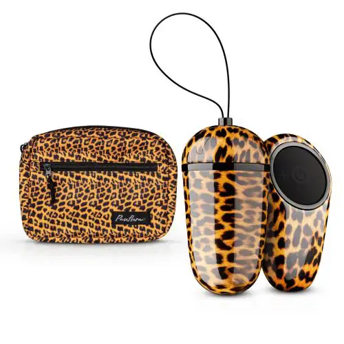 Vibracijski jajček Panthra Maha, brezžični upravljalnik, USB-polnjenje, leopardji vzorec