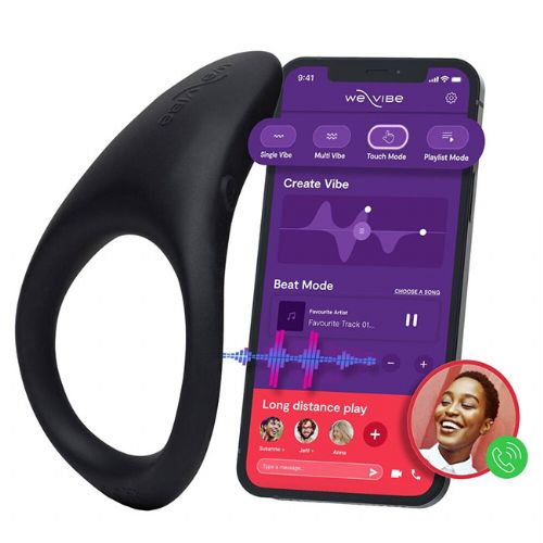 Vibracijski obroč We-Vibe Verge 2, globoke vibracije, aplikacijsko upravljanje, vodoodporen, silikonski