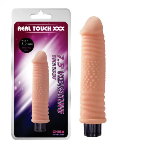 Vibracijski penis Chisa Novelties Real Touch XXX, 19 cm, svetle kožne barve