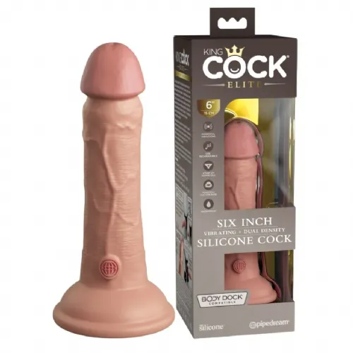 VIBRACIJSKI PENIS King Cock Elite 6 Light