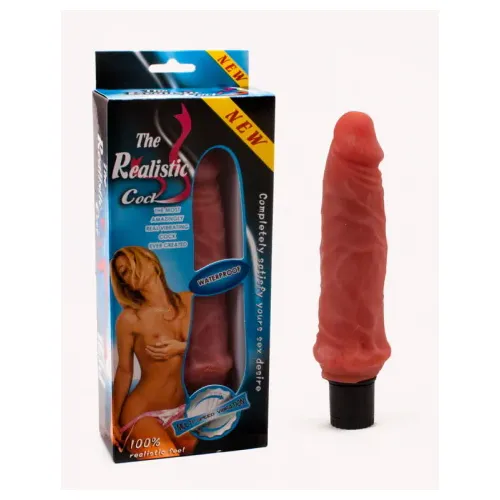Vibracijski penis Lybaile The Realistic Cock, 20 cm, 3 x AAA, rdeče barve