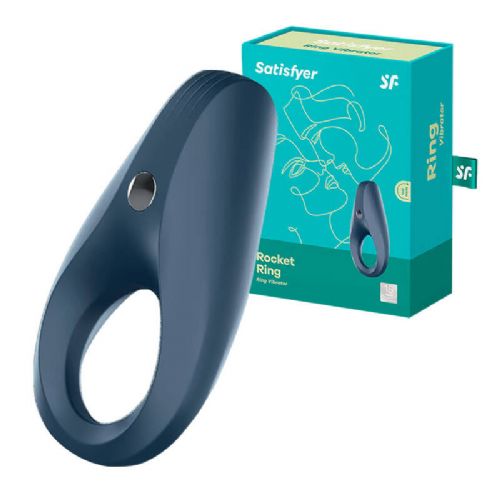Vibrirajoči obroč Satisfyer Rocket Ring (temno moder)