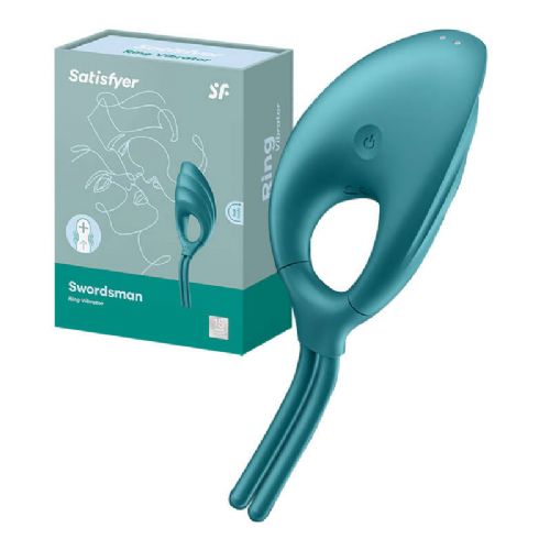 Vibrirajoči obroč Satisfyer Swordsman (zelen)