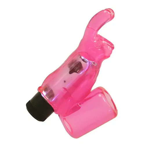 Vibrator Seven Creations Finger Sleeve Rabbit, 9 cm, 3 x L1154, roza