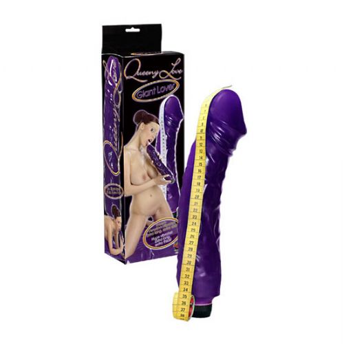 Vibrator Queeny Giant Lover, 2 x AA, vijoličen