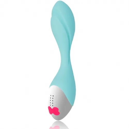 Vibrator Happy Loky Mini Fun, 19 cm, USB-napajanje, moder