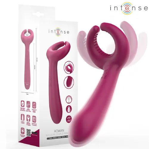 Vibrator Intense Fun Rowan, 10 vibracijskih načinov, prilagodljiva oblika, USB polnjenje, vodoodporen, silikonska površina