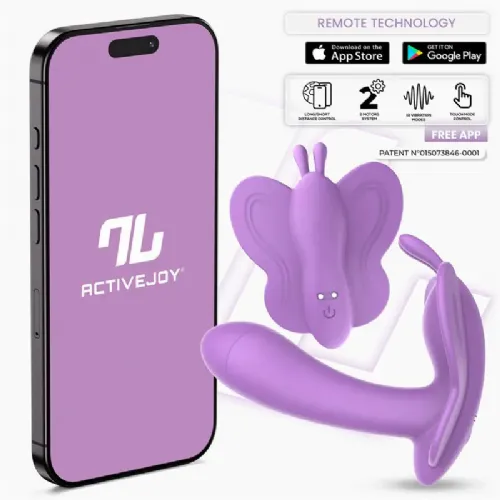 Vibrator Intoyou Wingy Butterfly With App, vijoličen