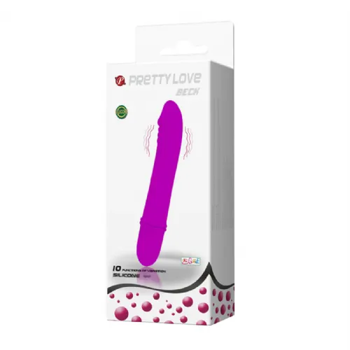 Vibrator Pretty Love Beck, 12,5 cm, 1 x AA, vijoličen