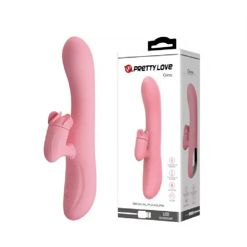 Vibrator Pretty Love Gina, USB-polnjenje, roza