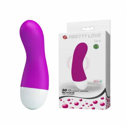 Vibrator Pretty Love Ian, 12,5 cm, USB-polnjenje, vijoličen