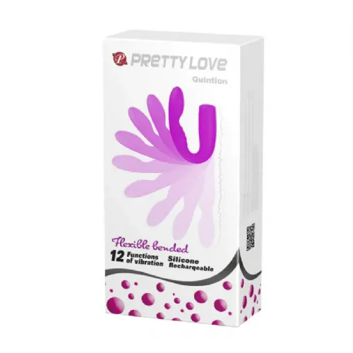Vibrator Pretty Love Quintion, 14 cm, USB-polnjenje, vijoličen