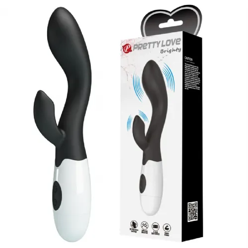 Rabbit vibrator Pretty Love Brighty, črn