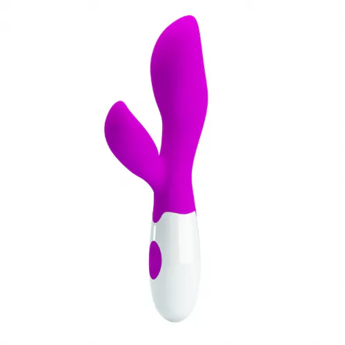 Rabbit vibrator Pretty Love Newman, 2 x AAA, vijoličen
