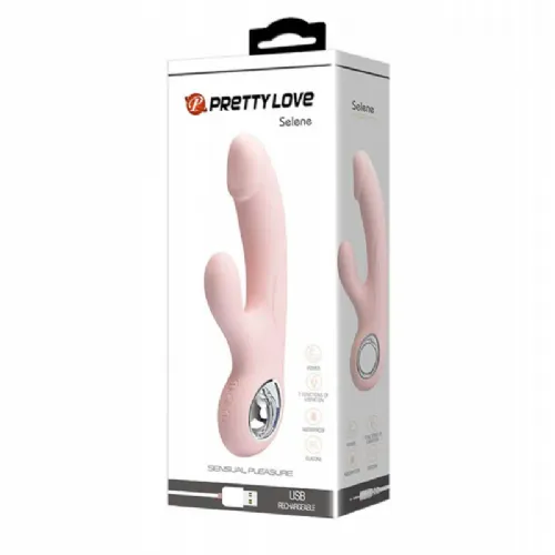 Rabbit vibrator Pretty Love Selene, USB-polnjenje, roza