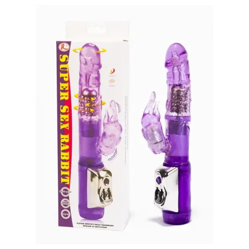 Vibrator Lybaile Super Rabbit, 3 x AAA, vijoličen