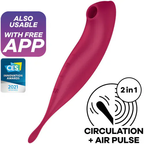 Vibrator Satisfyer Twirling Pro+, aplikacija, USB-polnjenje, roza