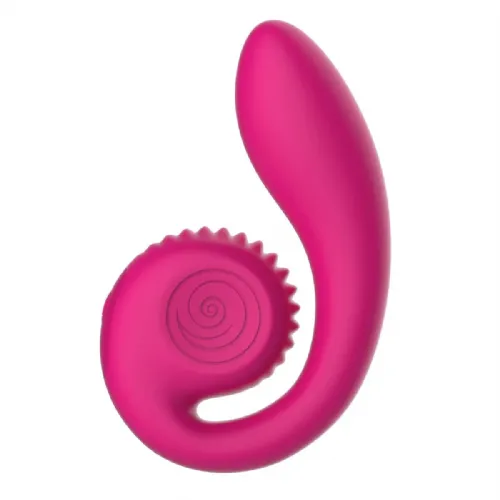 Vibrator Snail Gizi Lite G-Spot & Clitoral Pink, dvojni motor, 5 intenzivnosti, polnilni, roza barve