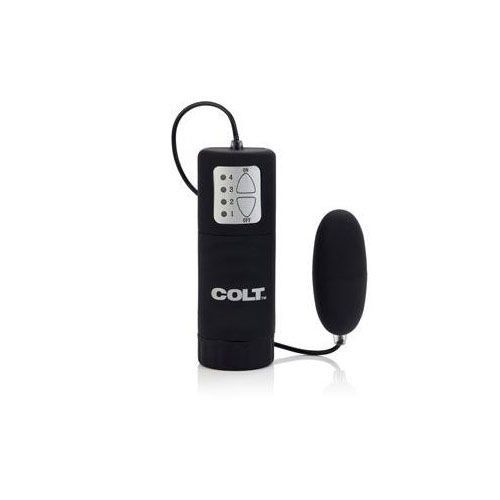 Vibracijski jajček Colt Waterproof Power Bullet, žični upravljalnik, klasične baterije, črn