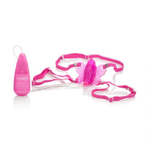 Vibro metuljček Venera z dildom California Exotic Venus Butterfly, brezžični upravljalnik, USB-polnjenje, roza