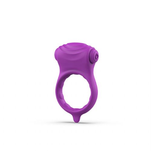 Vibracijski erekcijski obroček Bcharmed Basic Wave, premer 3,25 cm, 1 x LR44, vijoličen