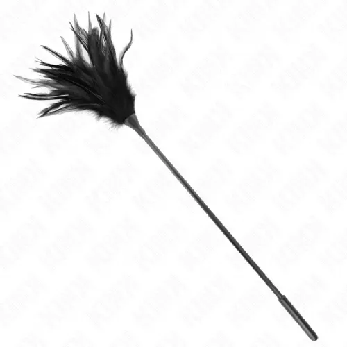 Žgečkalo Kink s perjem, črn, 45 cm