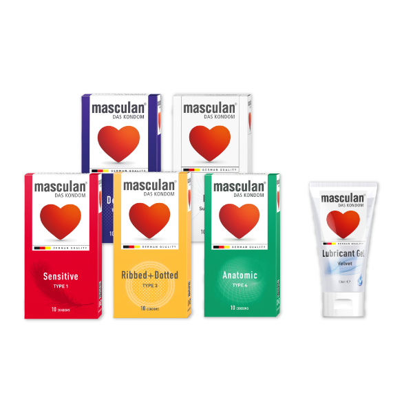 Maxi pakiranje: Kondomi Masculan 70 kos + Lubrikant 50 ml (19,98 €, enaa.com)