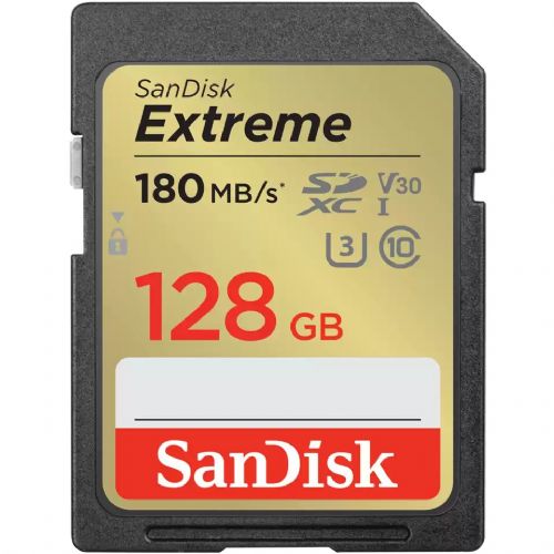 CARD 128GB Sandisk Extreme SDHC 180MB/s