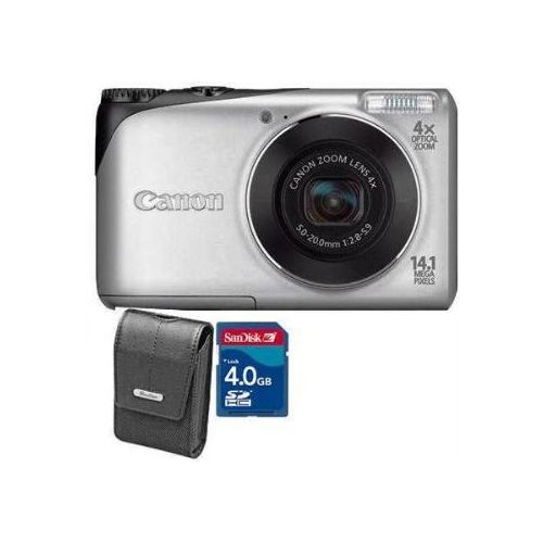 Canon PowerShot A2200 IS srebrn + torbica + 4GB spominska kartica