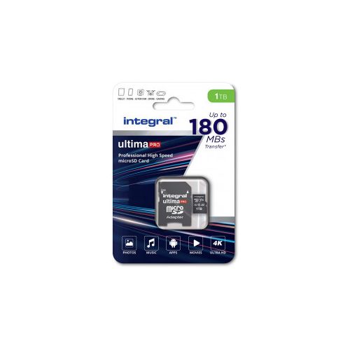 Integral 1TB Professional High Speed 180MB/s microSDXC V30 UHS-I U3- gratis darilo USB ključek - INMSDX1TB-180/150V30