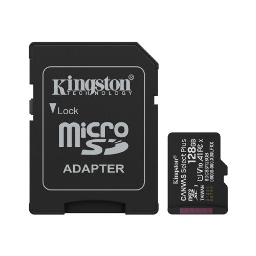 Micro SD kartica DJI KINGSTON Canvas Select Plus Gen3 128GB 150MB/s A1 z adapterjem