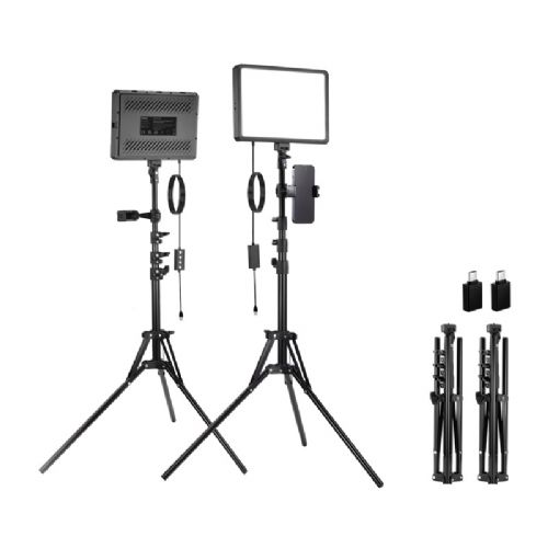 Neewer BP300 studijski komplet, dve LED luči + stojalo + držalo za telefon