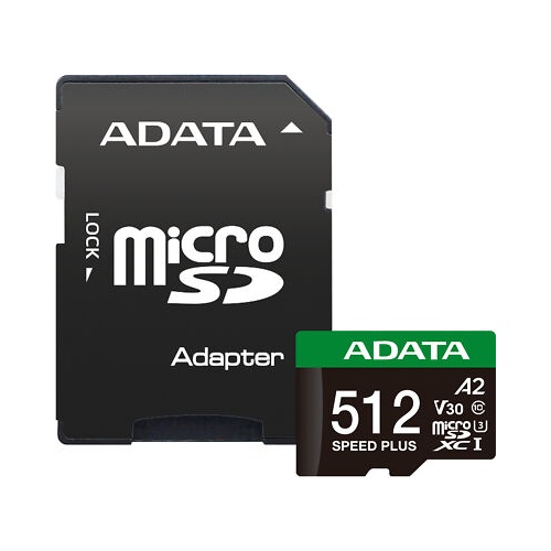 Pomnilniška kartica Adata SPEED PLUS microSDXC 512 GB (UHS-I U3, razred 10, V30, A2)