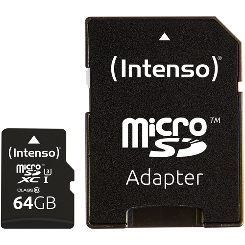 Pomnilniška kartica Intenso 64 GB microSDXC (UHS-I U1, Class 10)