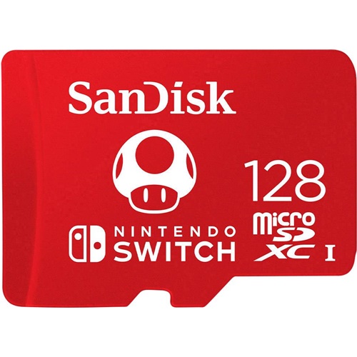 Pomnilniška kartica SanDisk Nintendo Switch 128 GB microSDXC, UHS-I U3, V30, rdeča