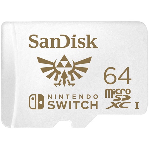 Pomnilniška kartica SanDisk Nintendo Switch 64 GB microSDXC UHS-I U3, V30, bela