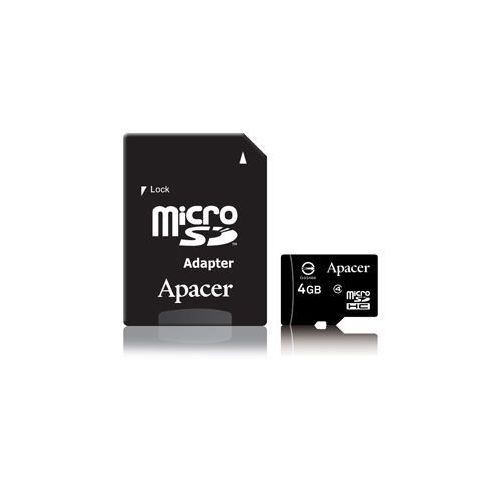 Pomnilniška kartica Apacer microSD HC 4GB Class 4 + SD adapter