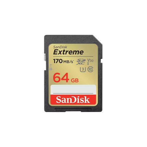 SanDisk Extreme PLUS 32GB SDXC spominska kartica 170MB/s in 80MB/s branje/pisanje, UHS-I, Class 10, U3, V30 - SDSDXW2-064G-GNCIN