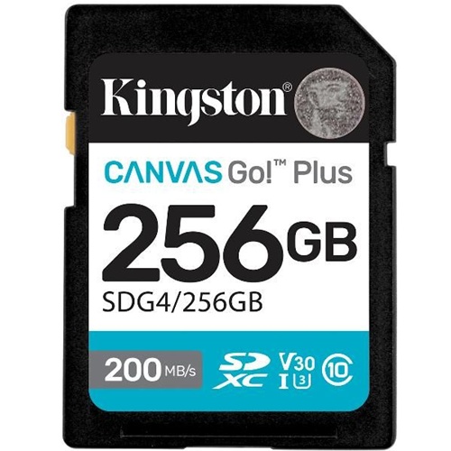 SD kartica Kingston Canvas Go! Plus 256 GB SDXC, UHS-I U3, razred 10, V30