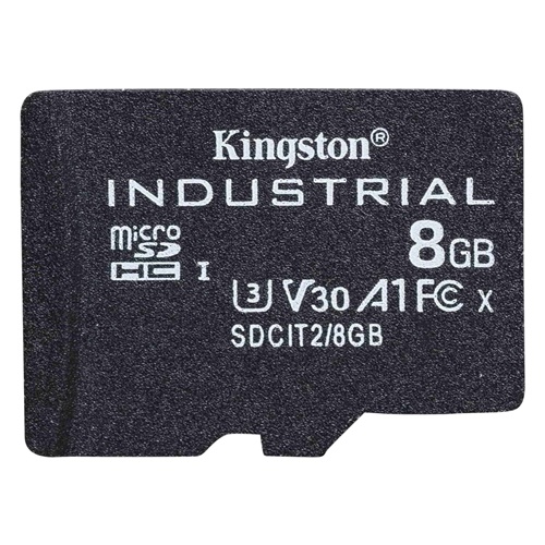 Spominska kartica Kingston Industrial 8 GB microSDHC, UHS-I U3, Class 10, V30, A1, črna