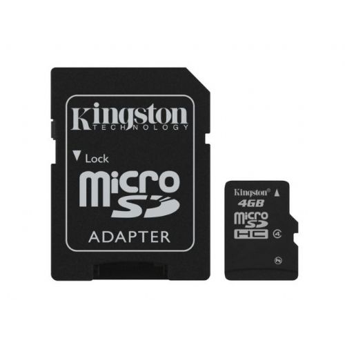 Spominska kartica microSD Kingston 4GB C4 z SD adapterjem (SDC4/4GB) 