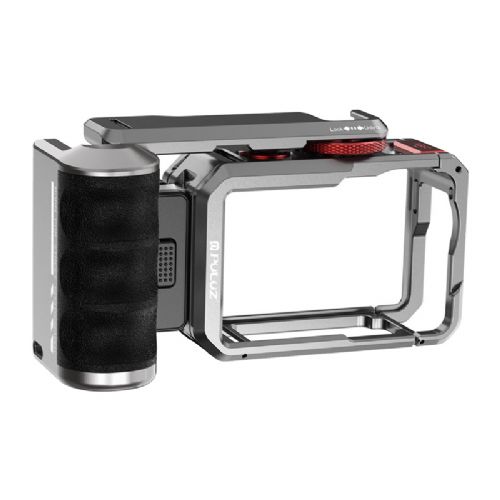 Razširitvena kletka Puluz PU1077TS za DJI Osmo Action 6, titanova konstrukcija, hladni čevelj, ročaj, zaščita pred udarci