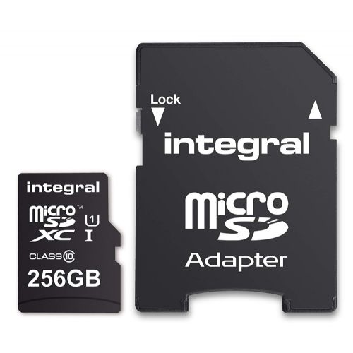 INTEGRAL 256GB SMARTPHONE & TABLET MICRO SDXC class10 UHS-I U1 90MB/s SPOMINSKA KARTICA+ SD ADAPTER - INMSDX256G10-90SPTAB 2
