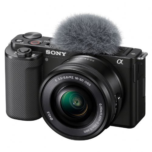 Brezzrcalni fotoaparat Sony ZV-E10 24,2 MP, APS-C CMOS senzor, objektiv 16-50 mm, 4K video, Wi-Fi/Bluetooth