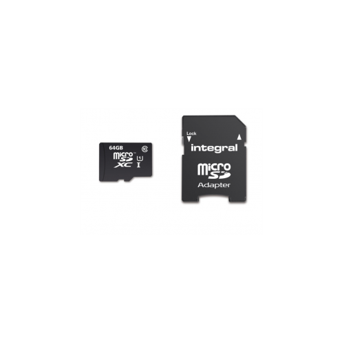 INTEGRAL 64GB SMARTPHONE & TABLET MICRO SDXC class10 UHS-I U1 90MB/s SPOMINSKA KARTICA+ SD ADAPTER - INMSDX64G10-90SPTAB