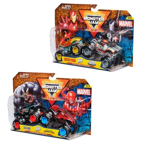 2-paket igrač  Spinmaster Monster Jam Iron Man proti War Machine (merilo 1:64)