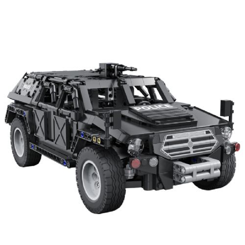 Sestavljiv RC policijski SUV CaDA Fierce Warrior C51207W, 1:12, 561 kosov, APP in 2,4 GHz daljinec